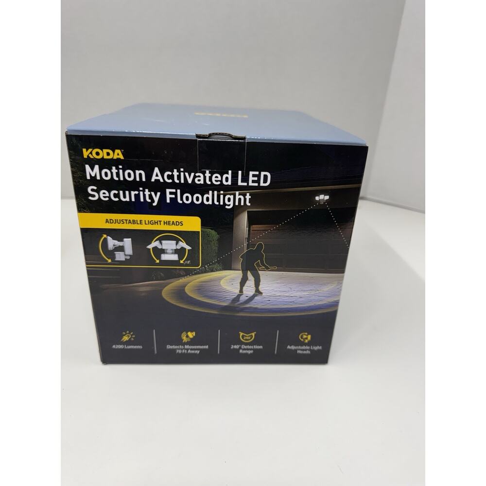 KODA Motion Activated Hardwired 4200 lu LED Security Floodlight 1806206 Wht